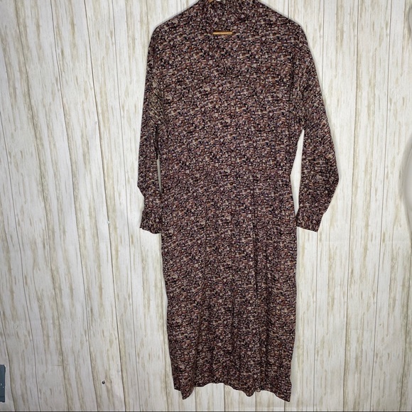 Vintage Confetti print Button front day dress - Picture 3 of 16